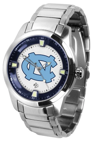 North Carolina Tar Heels Mens Titan Steel Watch and Wallet Cover