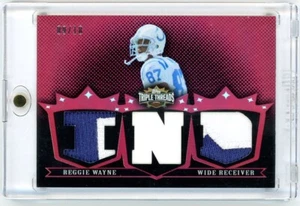 2007 TOPPS TRIPLE THREADS RELIC PRIME RUBY TTPR121 REGGIE WAYNE /18 - Picture 1 of 2