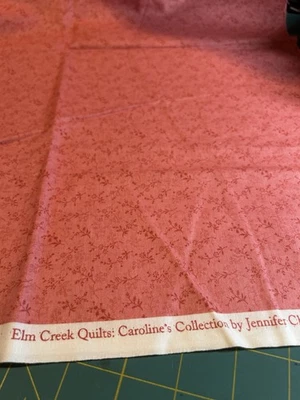 Pink Floral Calico Fabric Elm Creek Quilts Jennifer Chiaverini Cotton 17" x 44" - Image 1 of 4