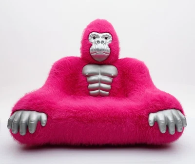 Sofá inflable gorila gigante real tumbona sofá doble sala de juegos/hombre decoración de cueva Foto 1 de 4