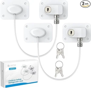 Baby Safety Cupboard Locks 2 Pack No Drilling Removable, Drawer Locks, eSynic - Picture 1 of 5