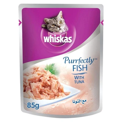 Whiskas Purrfectly Pescado con Atún Comida Húmeda para Gatos 85g Envío Gratis a Todo el Mundo Foto 1 de 4