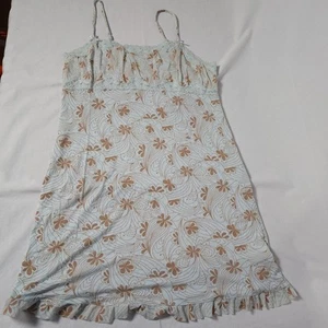 Apt 9 Intimates M Nightgown Babydoll Lacey Y2K Adjustable Straps Blue Floral - Picture 1 of 8
