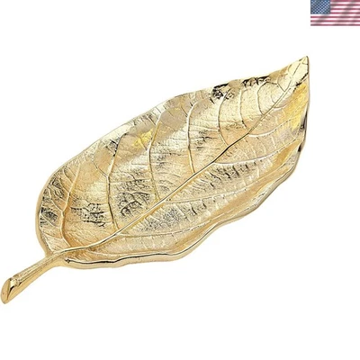 Hermosa Bandeja para Servir Hoja de Oro - Ideal para Bodas, Cumpleaños y Arroudos de Casa Foto 1 de 2