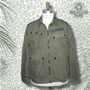G-STAR RAW sz XL Airblaze Jacket Green Military Cargo Bomber Jacket Flyers - Picture 1 of 12