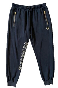 Aape By A Bathing Ape Bape Schwarz Gold Metallic Jogginghose Bestickt Herren Gr. S - Bild 1 von 10