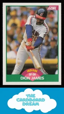 Dion James 1989 Score Rookie & Traded #51T Cleveland Indians Baseball Card - Image 1 of 2