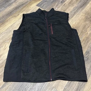 Gilet pile Orvis full zip adulto 2XL grigio senza maniche tasca comodo outdoor uomo - Foto 1 di 11