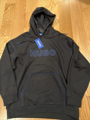Hugo Boss ALGODÓN-TERRY SUDADERA CON CAPUCHA HOLGADA CON LOGOTIPO COSIDO Negro Talla XXL Nitiogo Foto 1 de 4