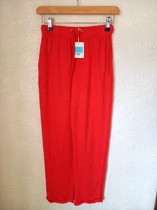 Majestic Filatures Women's Linen Blend Loungewear Pants Size 0 UK 6 Coral Pink - Picture 1 of 6