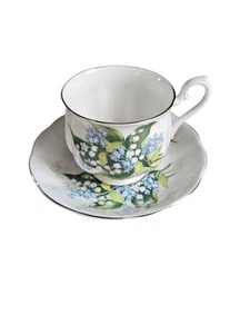 Royal Albert "Lily of the Valley & Forget Me Nots" Tea Cup and Saucer-England - Picture 1 of 4