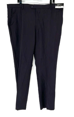 Kenneth Cole Nuevo Con Etiquetas Hombre’s Pantalones de Vestir Talla 42X32 Azul Oscuro Pantalones Foto 1 de 4