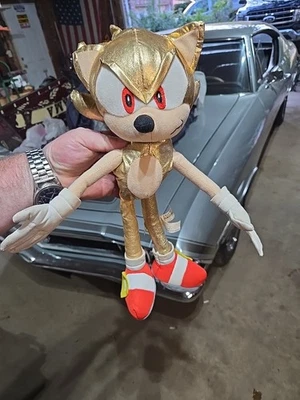 SUPER SONIC Plush Kellytoy 2009 15” RARE Sonic The Hedgehog Yellow Gold - Image 1 of 4