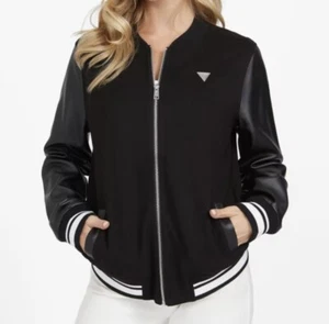 GUESS Sandra Varsity Jacket Women L - Picture 1 of 2