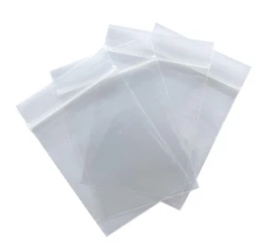 100 Clear Zip Seal Plastic Bags Jewelry Zipper Top Lock Reclosable Baggies 2 Mil - Picture 1 of 1