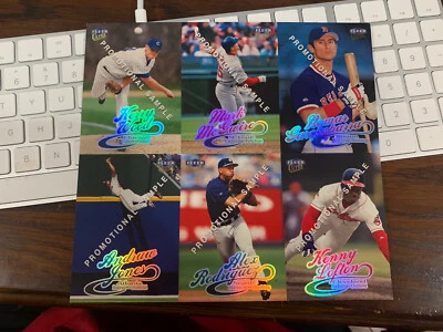 1999 Fleer Ultra Sheet Kerry Woods RC, McGwire, Andruw Jones SSP PROMO HOF - Image 1 of 4