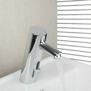 Single Handle Bathroom Basin Sink Touchless Mixer Sensor Faucet Deck Mount Taps - Picture 1 of 8