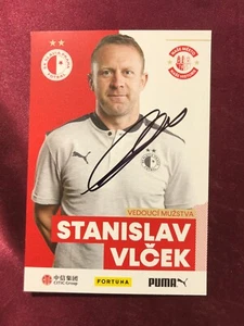 Autogramm STANISLAV VLCEK-Slavia Praha/Prag-NS TSCHECHIEN-Ex-RSC Anderlecht-AK - Bild 1 von 2