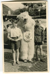 Foto postal Cochem an der Mosel, oso polar con niño alrededor de 1955 - Imagen 1 de 2