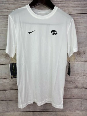 NEW Nike IOWA HAWKEYES Mens ON FIELD white short sleeve Dri-Fit tshirt  - Image 1 of 4
