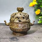 copper sculpture chinese feng shui statue beast elephant and dragon censer