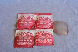 4 lenti per occhiali vintage valco vetro vuote non tagliate nos tinta rosa 55 mm - Foto 1 di 1