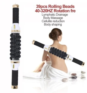 Fitness Massager Roller Massage Rolling Beads Cylinder Therapy Body Contouring - Picture 1 of 19