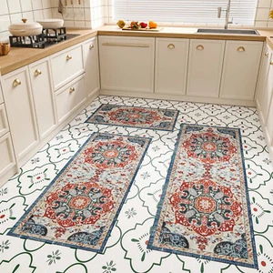 Kitchen Rugs Sets 3 Piece with Runner Non Slip Kitchen Mats for Floor Washable - Picture 1 of 6