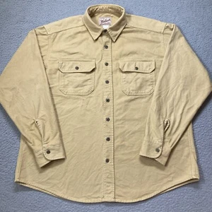 Camisa Gamuza Woolrich De Colección Para Hombre 2XL Amarillo Mostaza Trabajo Franela Abotonada - Imagen 1 de 10