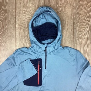 Southern Tide Sweater Men’s Face Mask Blue Reflective Active 1/4 Zip Pullover - Picture 1 of 5