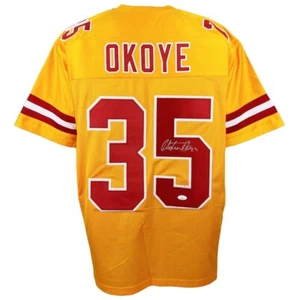 Christian Okoye autographed signed jersey NFL Kansas City Chiefs JSA COA - Picture 1 of 4