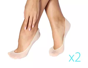 Calcetines de algodón de corte bajo calcetines al tobillo sin exhibición hechos en Italia unisex 2 pares - Imagen 1 de 1