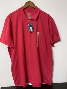 St John's Bay Men's T-Shirt Short Sleeve Polo Classic XL Red NWT#2282 - Picture 1 of 8