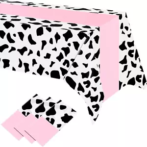 3 Pcs 54 X 108 Inch Cow Table Cloths for Party Cow Tablecloth Paisley Table Runn - Picture 1 of 12