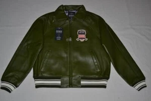 AUTÉNTICA Chaqueta Bomber Avirex Icon de Cuero A1 PARA HOMBRE VERDE OLIVA NUEVA TODAS LAS TALLAS - Imagen 1 de 5