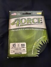 Tuf-Line Braided Fishing Line 4Orce Ultimate Strength 65 LB WHITE, 300 YD- New