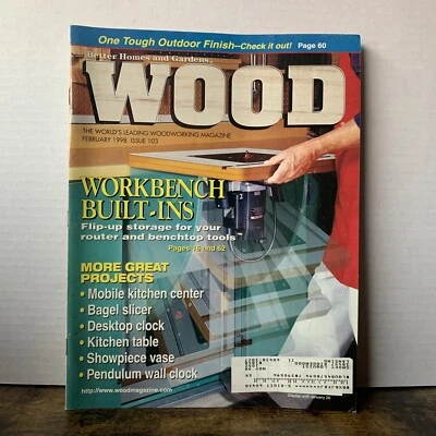 Wood Magazine February 1998 Workbench Built-ins - Flip Top Storage For All Tools - Image 1 of 4