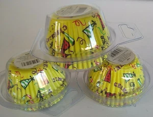 Mini Celebration Bake Cups Paper Cupcake Liners (3) 75pks Greaseproof By Fox Run - Picture 1 of 5