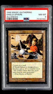 1996 Magic the Gathering Alliances Shield Sphere PSA 8 *Only 6 Graded Higher* - Picture 1 of 12