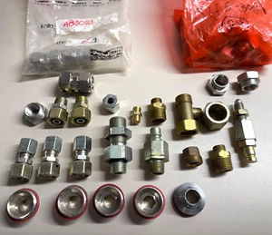 Lote de 49 piezas de adaptador de zócalo reductor acoplador hidráulico Parker - Imagen 1 de 9