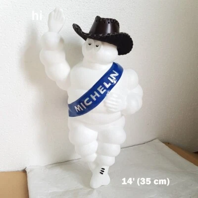 14"Bibendum Michelin Man Collectible Doll+LED+Hat Ads Tire Decor Welcome Sign Hi - Image 1 of 4