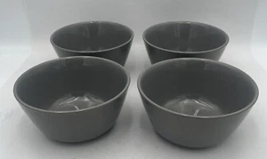 Used Room Essentials Grey Bowl Cereal Soup Bowls Set of 4 RE Target 6.25”x 3” - Picture 1 of 9