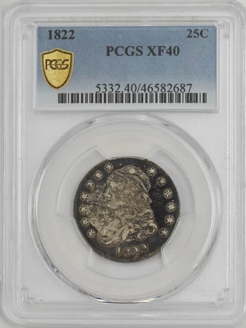 1822 Capped Bust Quarter 25c XF40 PCGS Secure 947418-4 Cover