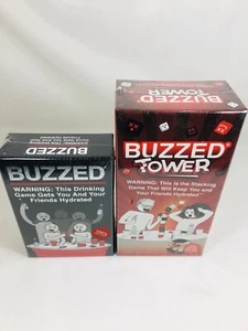 Buzzed Tower And Buzzed Adult Stacking Game Stack And Sip BOTH GAMES NEW SEALED - Picture 1 of 10