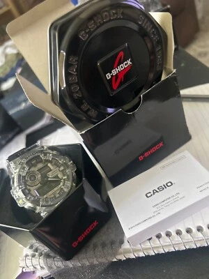 Casio G-Shock 57,5 мм смолы прозрачный чехол смолы серый ремешок - (GA-700SK-1AER) - Изображение 1 из 2