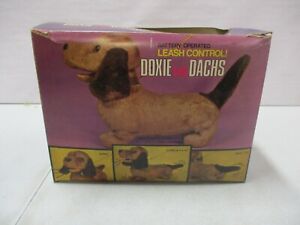 1970's Battery Op Leash Control Doxie the Dachs Dog 