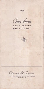 1935 PIERCE ARROW COLOR STYLING AND TAILORING FOLD OUT COLOR GUIDE. - Picture 1 of 10