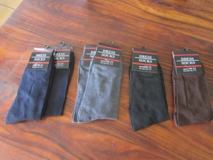 6 Pairs Mens 80% Cotton Casual Formal Classic Dress Socks Size 10-13 - Picture 1 of 3