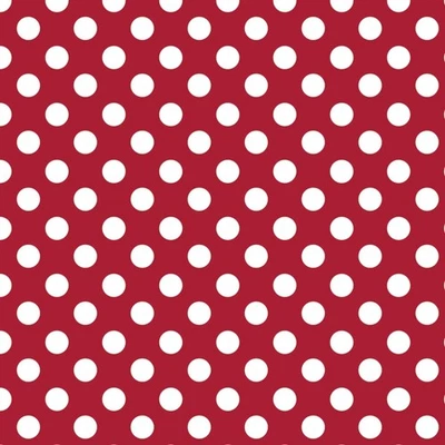 Dot Fabric Red and White 1/4" in Diameter 100% Cotton From Camelot BTY - Image 1 of 2