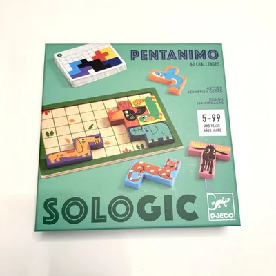 Djeco Pentanimo Sologic Wooden Puzzle Board Game - 5-99 Years,  Game Of Patience - Image 1 of 4